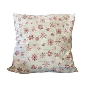 Christmas/Winter Snowflake Pillow Cover- Handmade